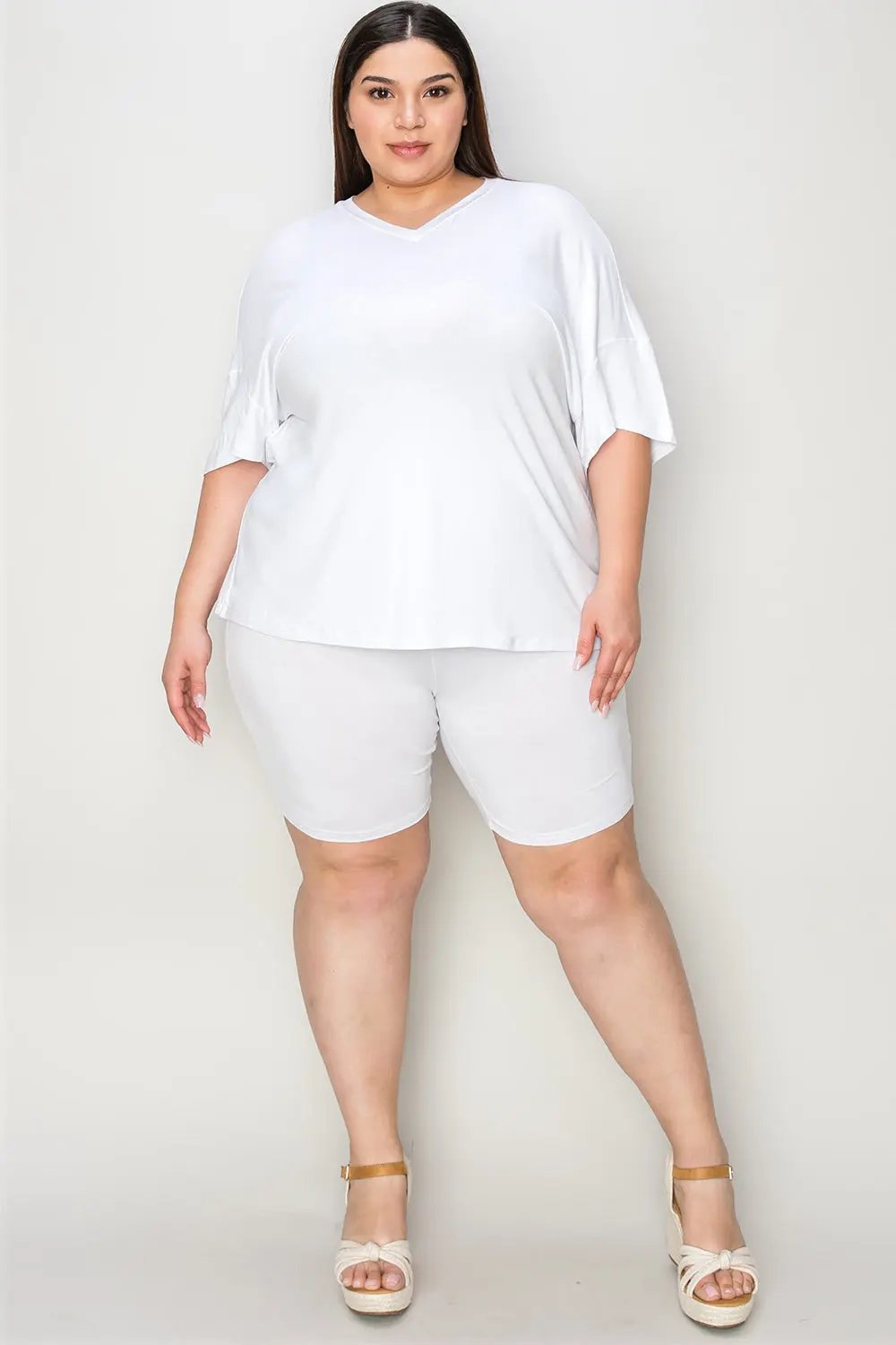 ShopBasicbae: Bamboo V-Neck Set - Love Salve