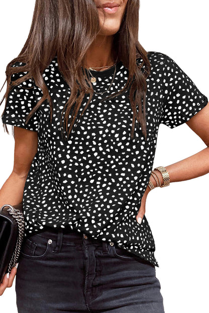 Apricot Cheetah Print Casual Crew Neck T Shirt - Product image 30 T Shirts by Divine Design4U