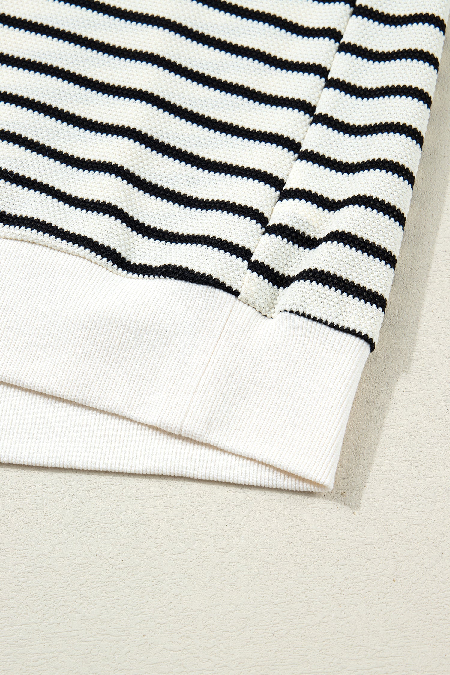 White Stripe Ruffle Trim Drop Shoulder Top And Drawstring Relaxed Pant Set Dear-Lover Dropshipping