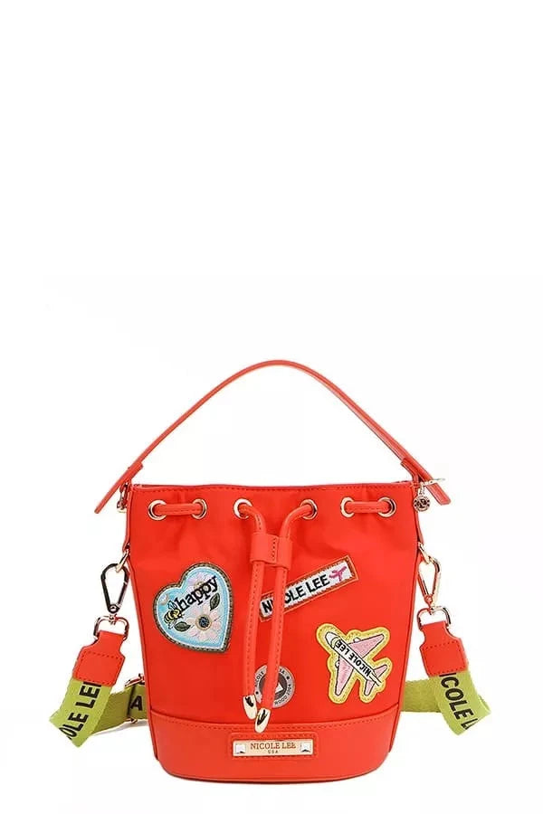Nicole Lee USA Color Patch Bucket Bag Coco’s Tee Boutique