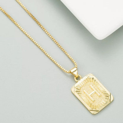 Golden Glow Initial Necklace - Letter Talia Collection