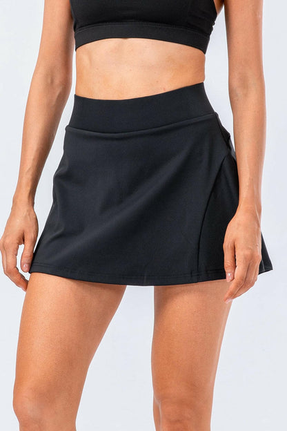 High Waist Pleated Active Skirt.