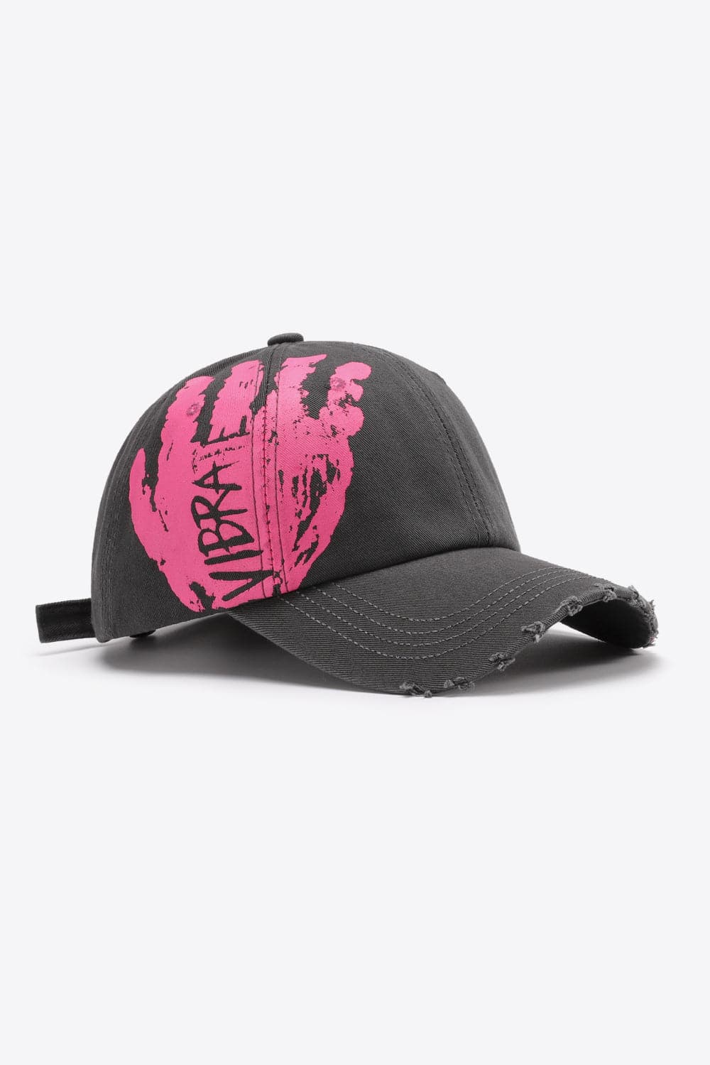 VIBRA Graphic Distressed Adjustable Baseball Cap.