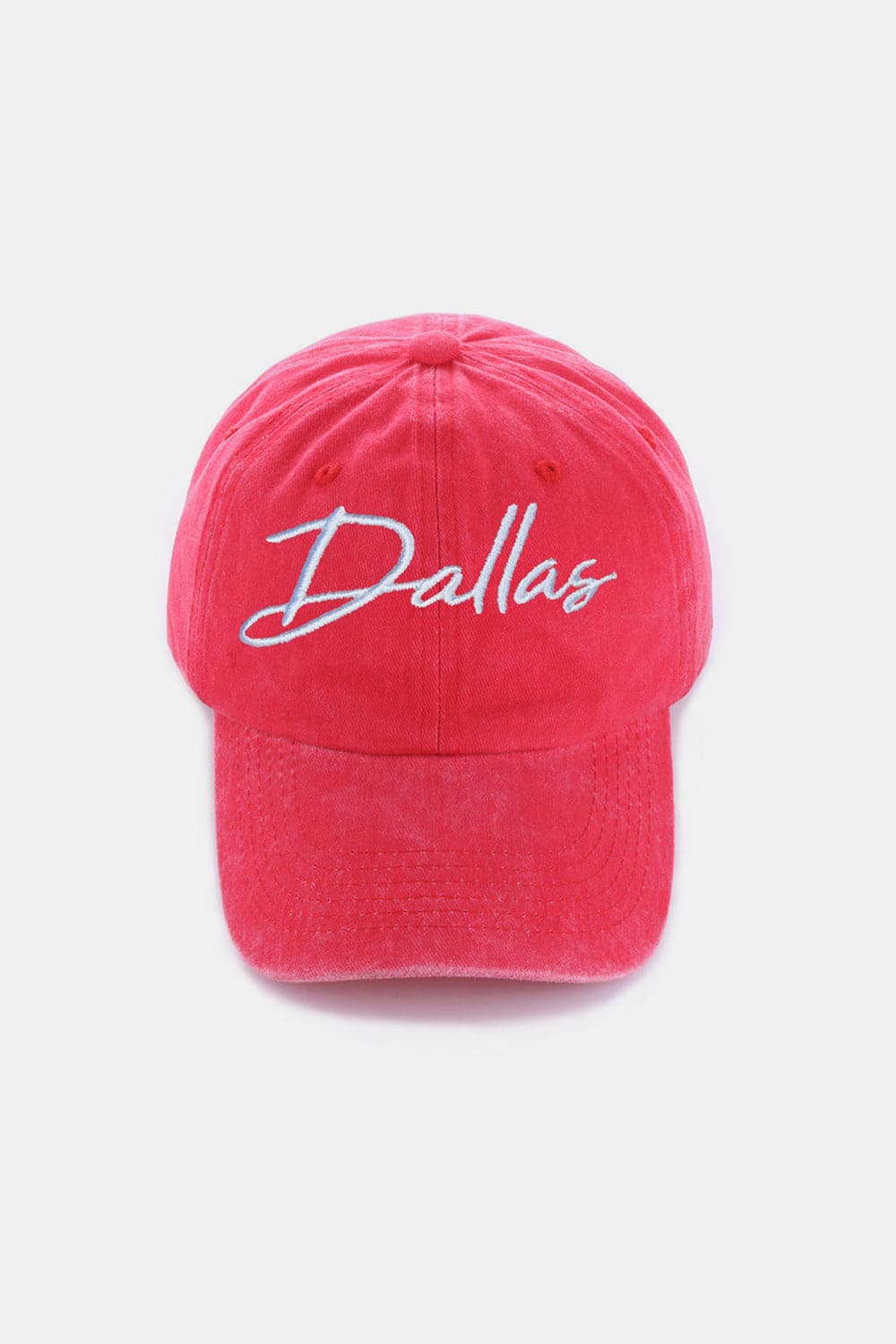 Zenana Washed DALLAS Embroidered Baseball Cap.