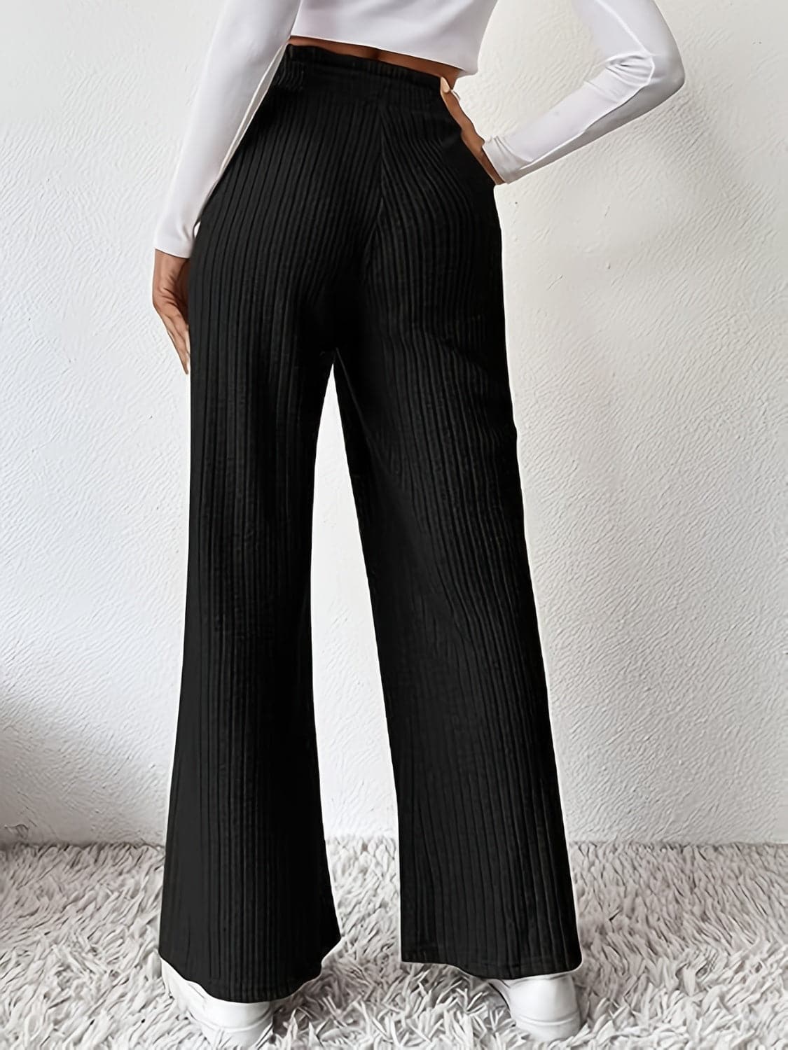 Ribbed High Waist Pants.