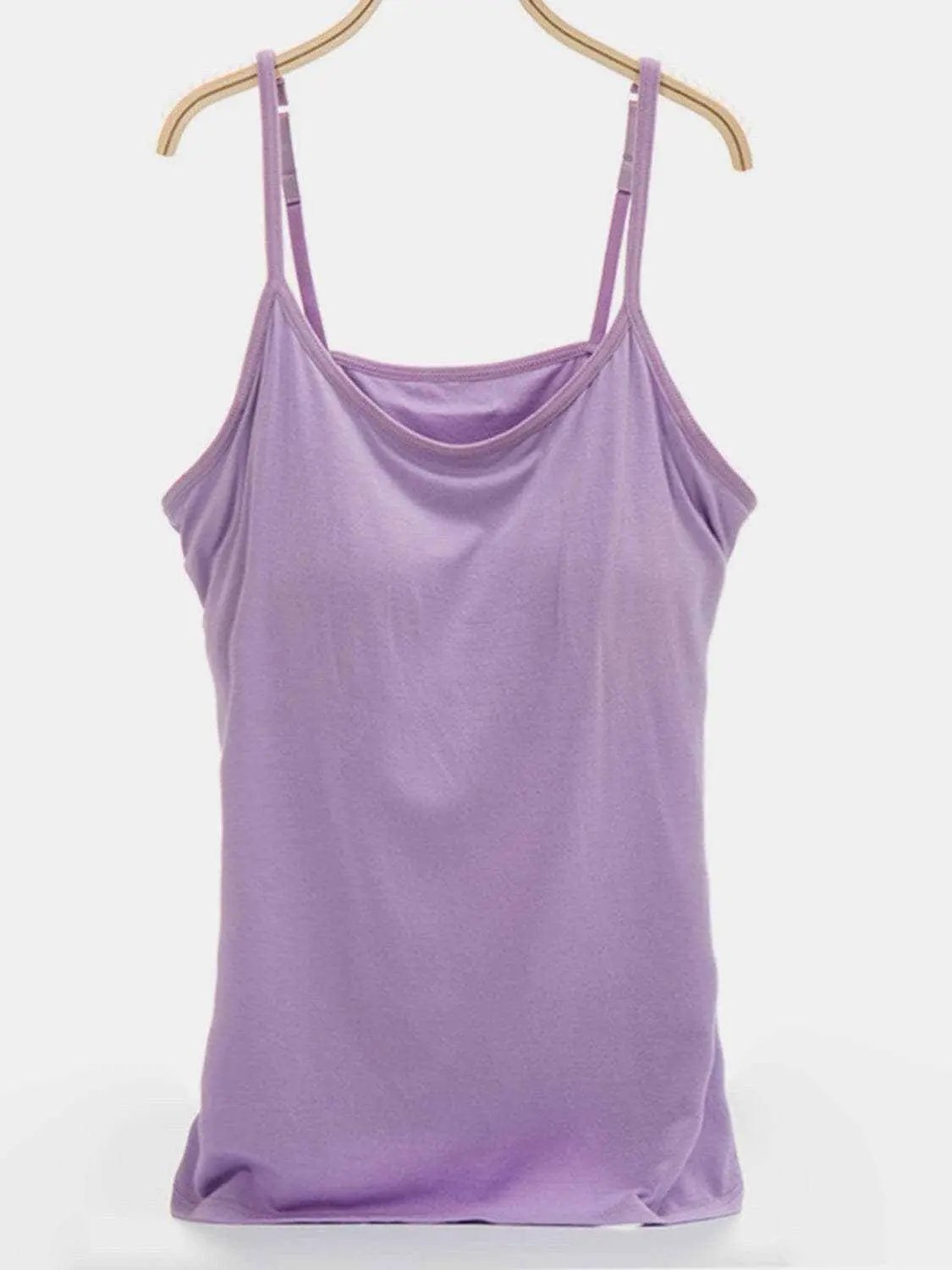 Scoop neck cami with adjustable straps - Love Salve 