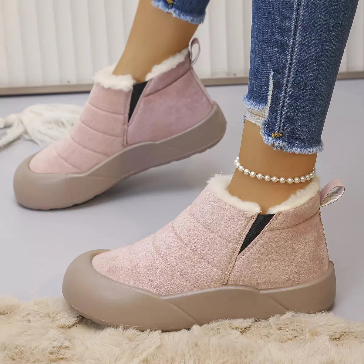 Warm Plush Lined Ankle Boots Simply Love