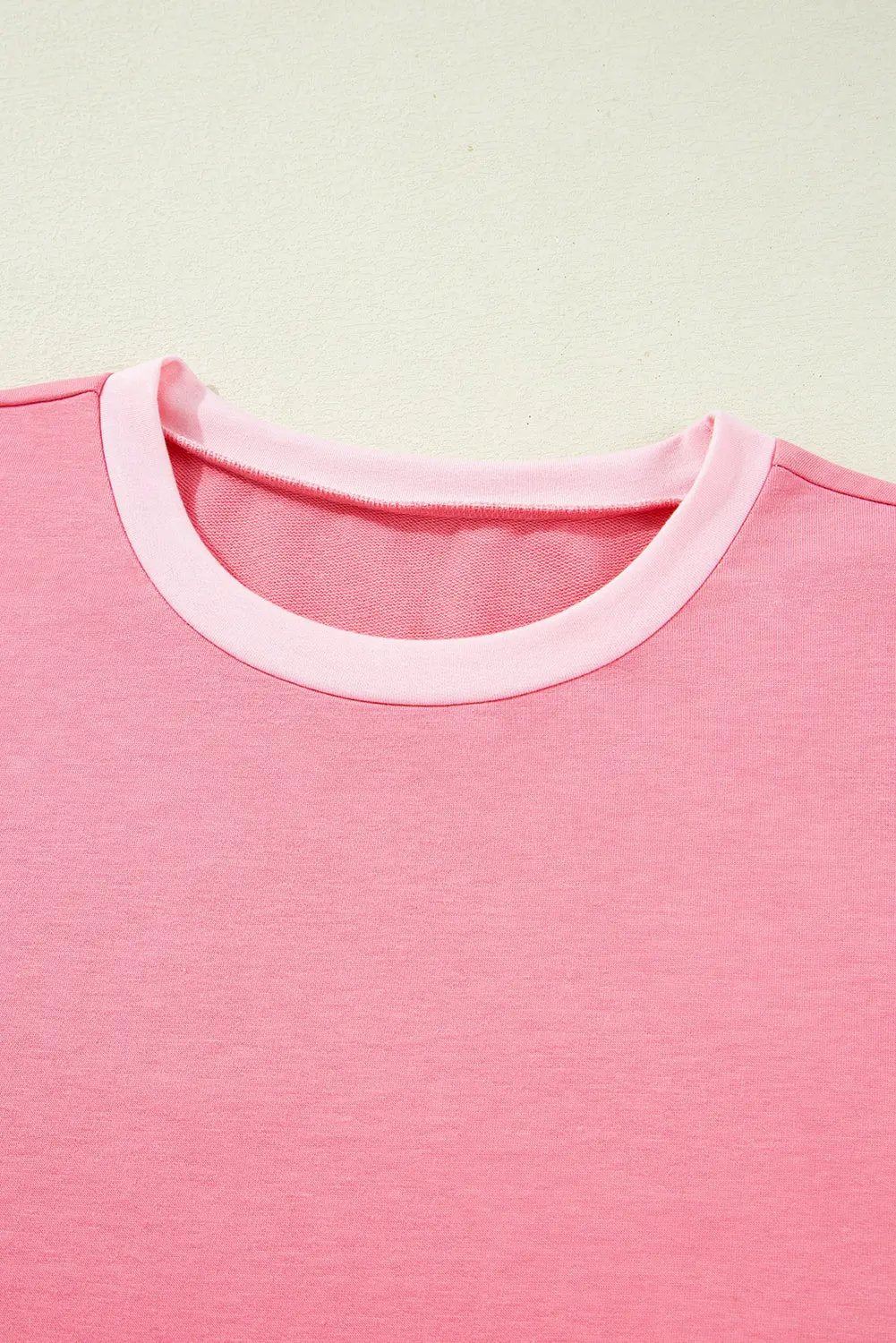 Peach Blossom Patchwork Two Tone Half Sleeve Plus Size Tee Dear-Lover Dropshipping