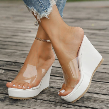 Open Toe Wedge Sandals.