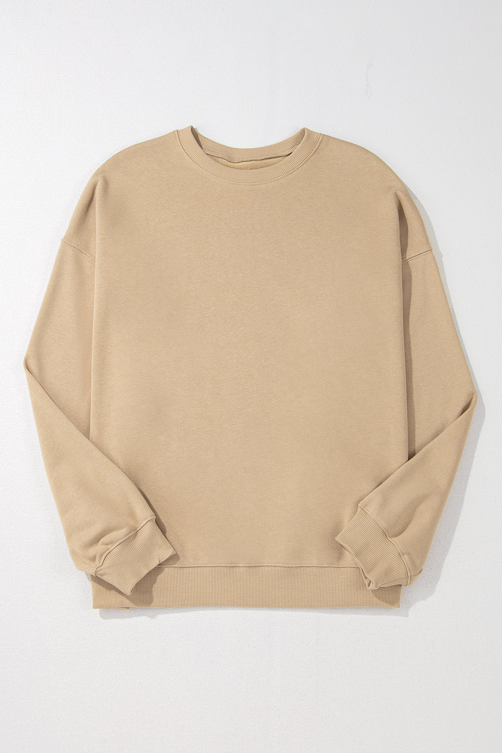 Apricot plus size crew neck sweatshirt