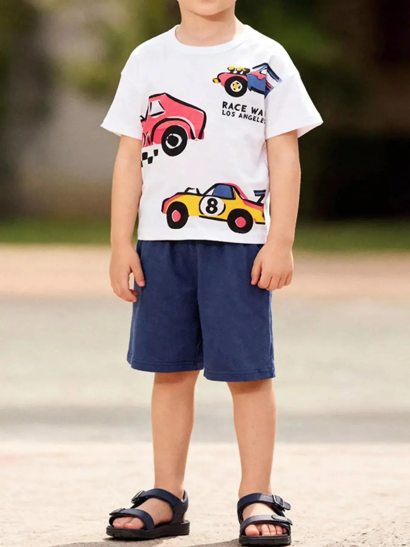 Children's Racing Car T-Shirt and Shorts Set Simply Love