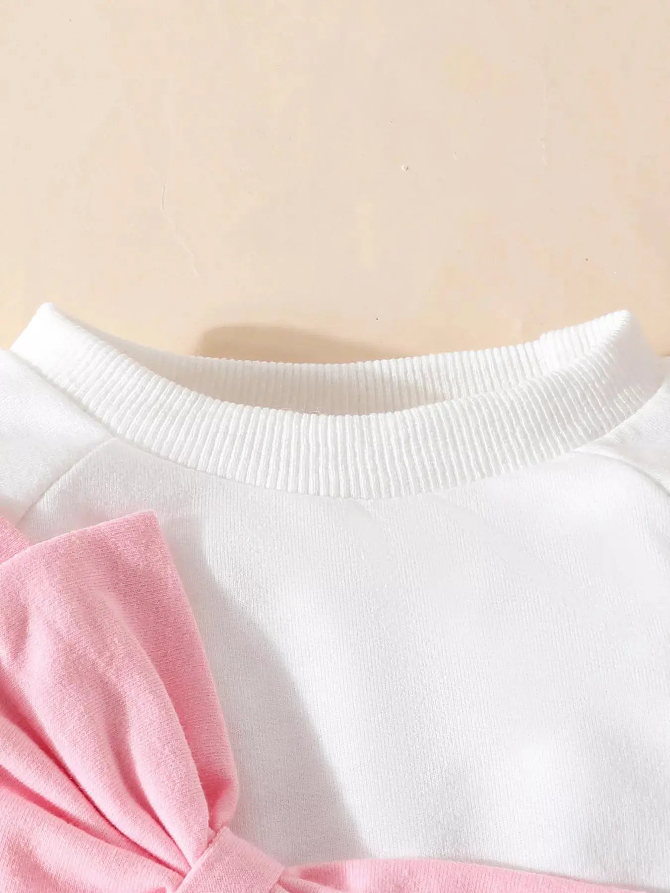 Children's Bow Decor Long Sleeve Baby One-Piece Bodysuit Simply Love