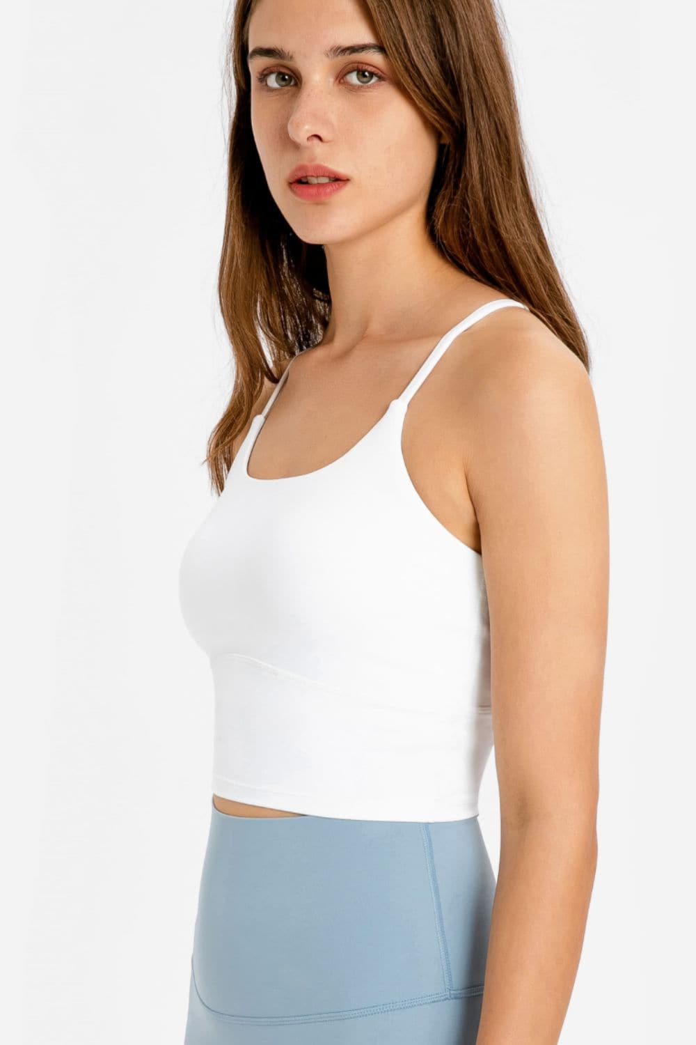 Crisscross Back Scoop Neck Sports Cami.