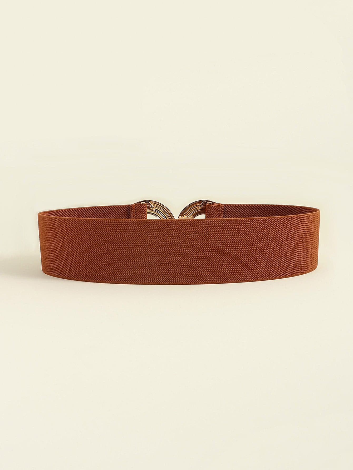 Geometric Buckle Elastic Wide Belt.