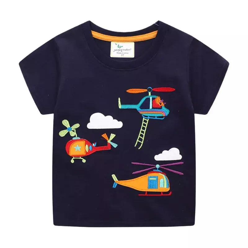 Children's Helicopter Short Sleeve T-Shirt Simply Love