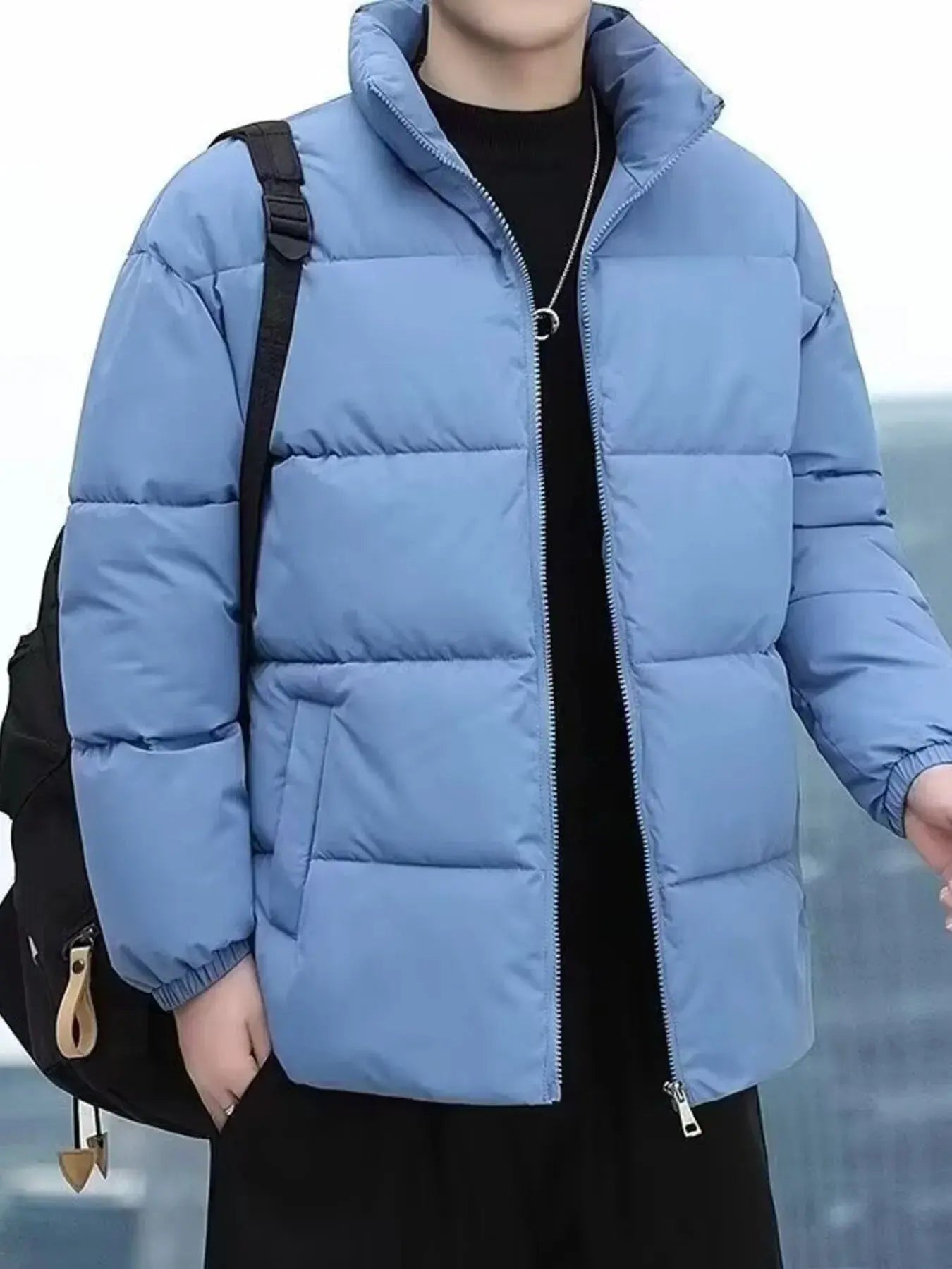 Men's Plus Size Quilted Zip Up Winter Coat Simply Love