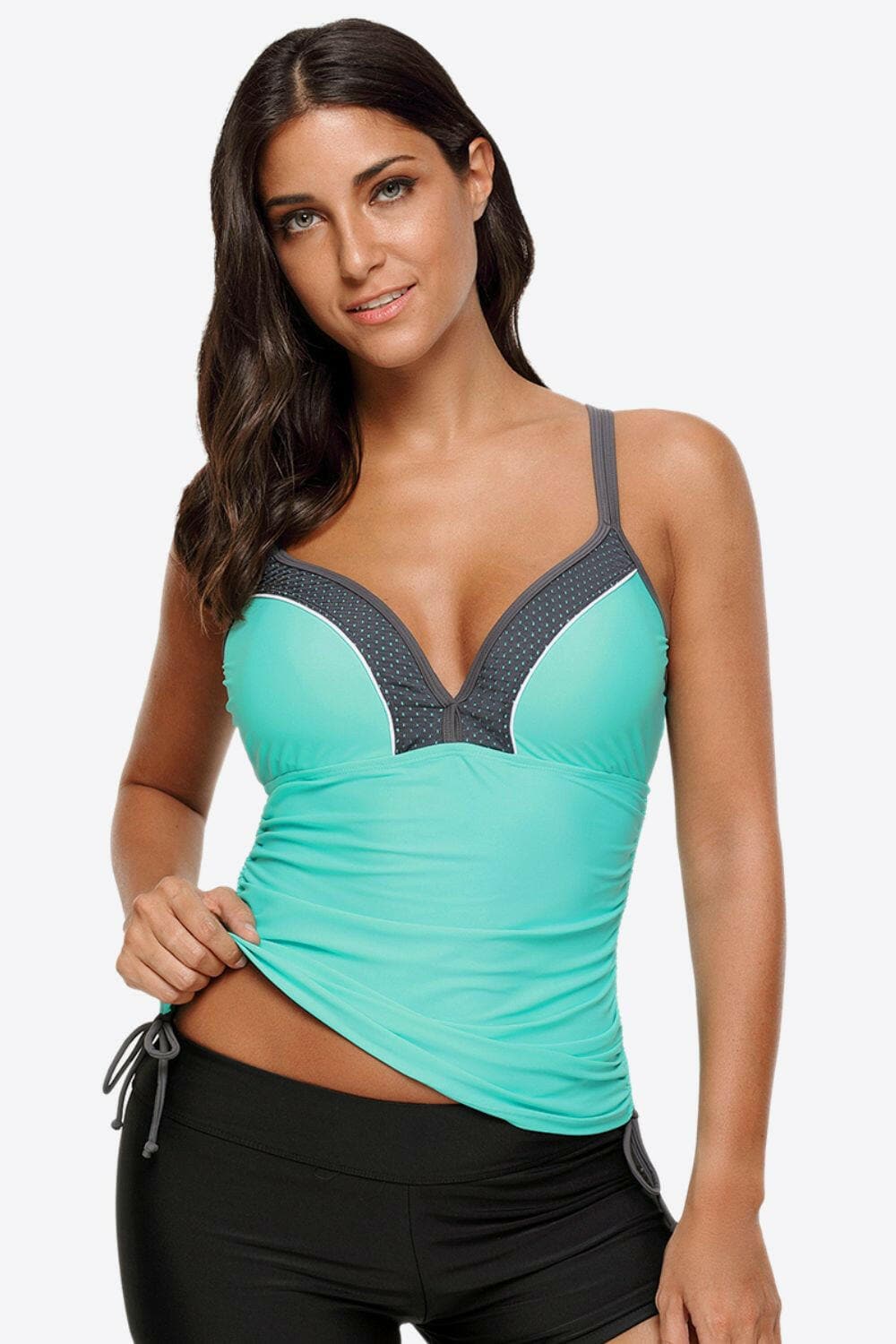 Contrast Sweetheart Neck Swim Cami.