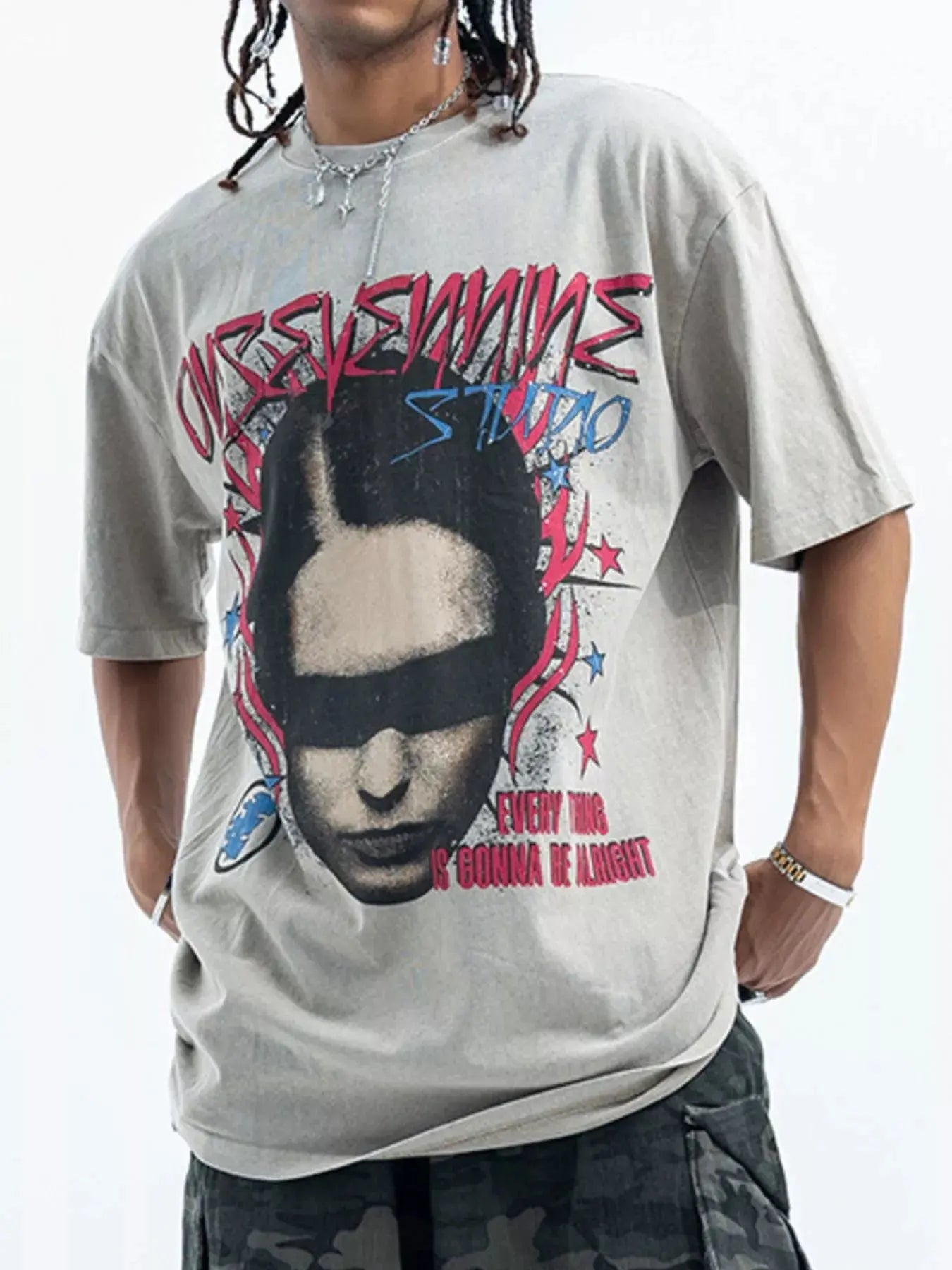 Men's Vintage Graphic Oversized T-Shirt Simply Love