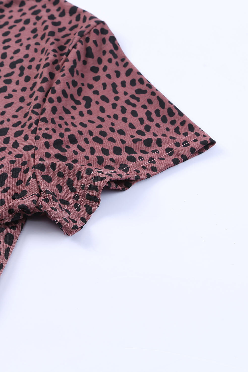 Apricot Cheetah Print Casual Crew Neck T Shirt - Product image 35 T Shirts by Divine Design4U