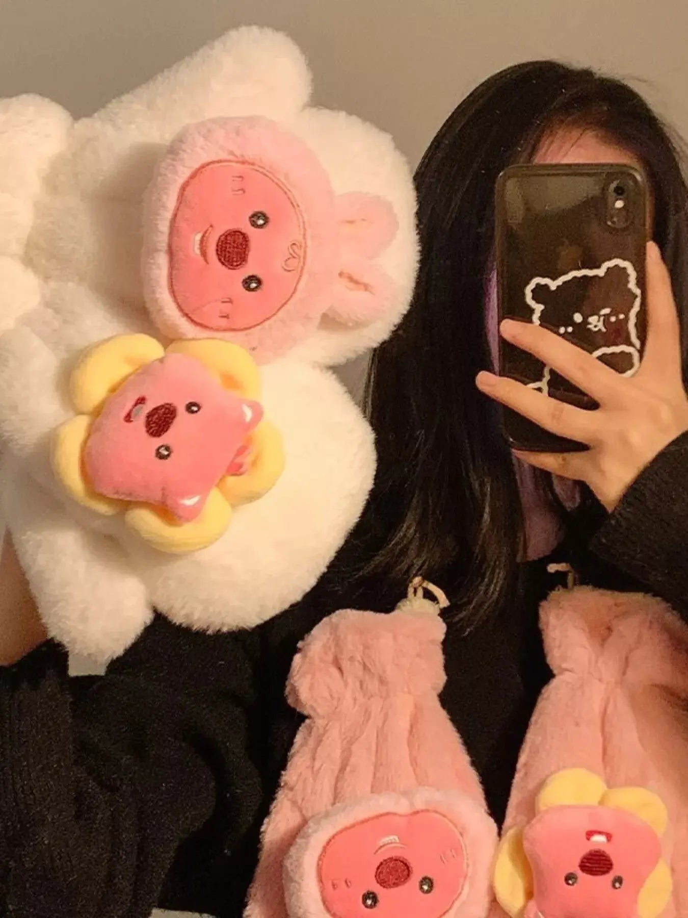 Cartoon Plush Warm Gloves Simply Love
