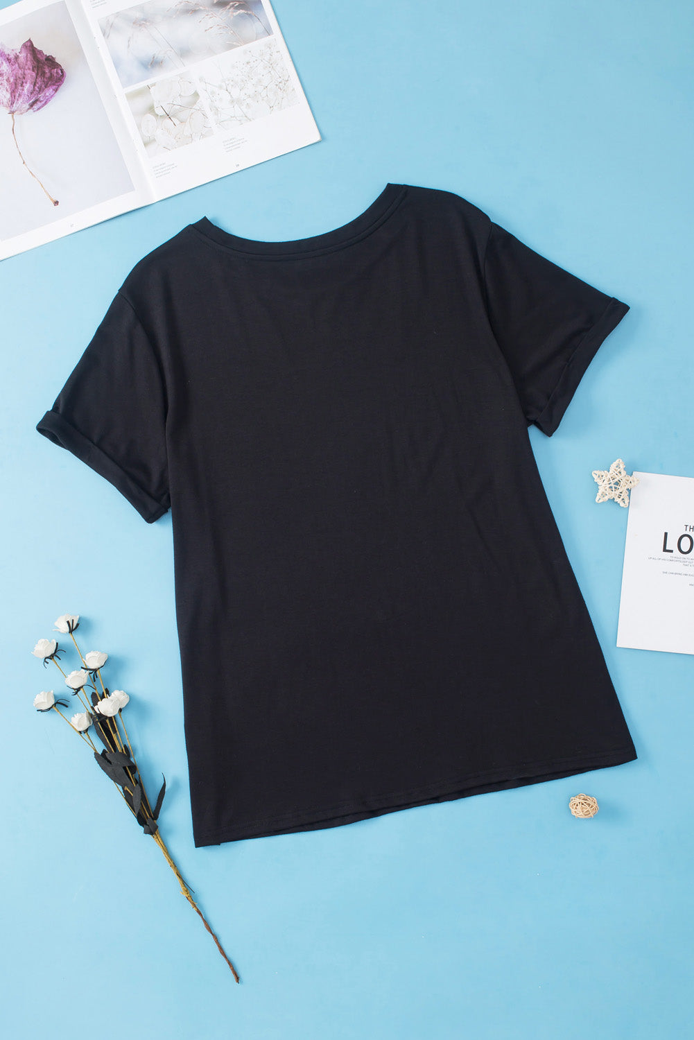 Chic Plus Size Black Tee