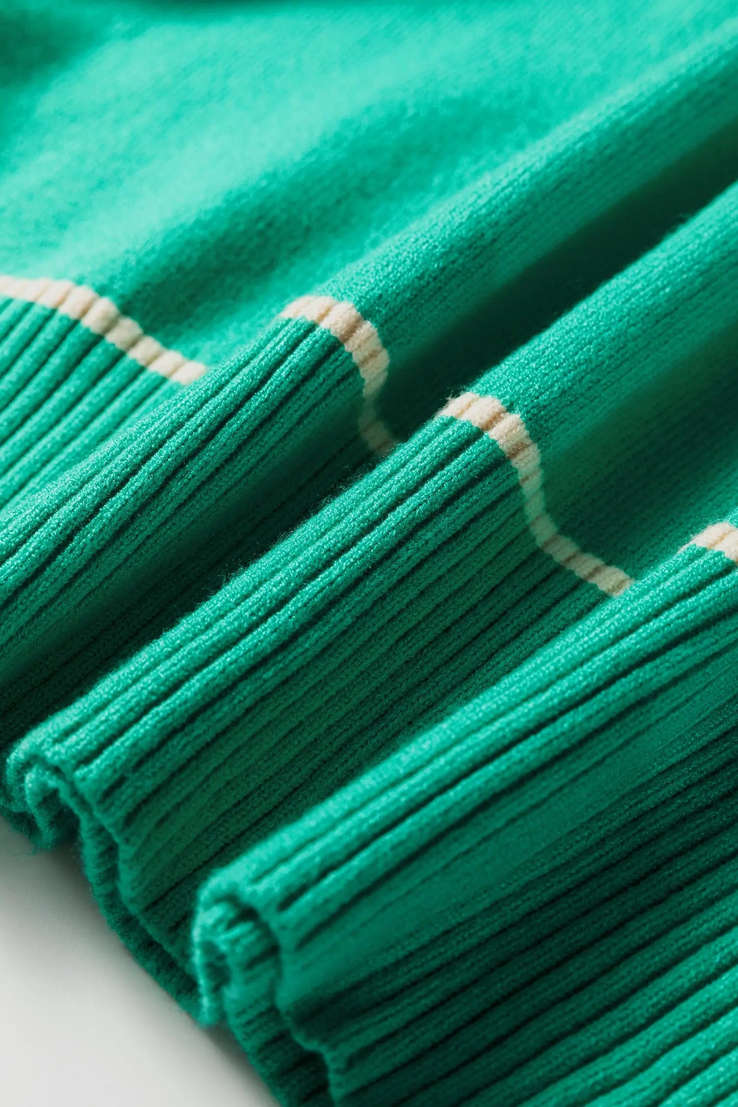 Sea Green Contrast Detail Drop Shoulder Baggy Oversized Knit Sweater Dear-Lover Dropshipping