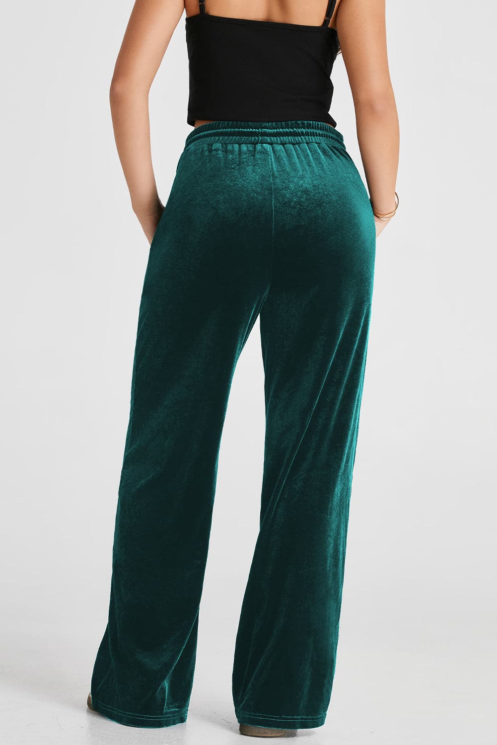 Drawstring Wide Leg Active Pants.