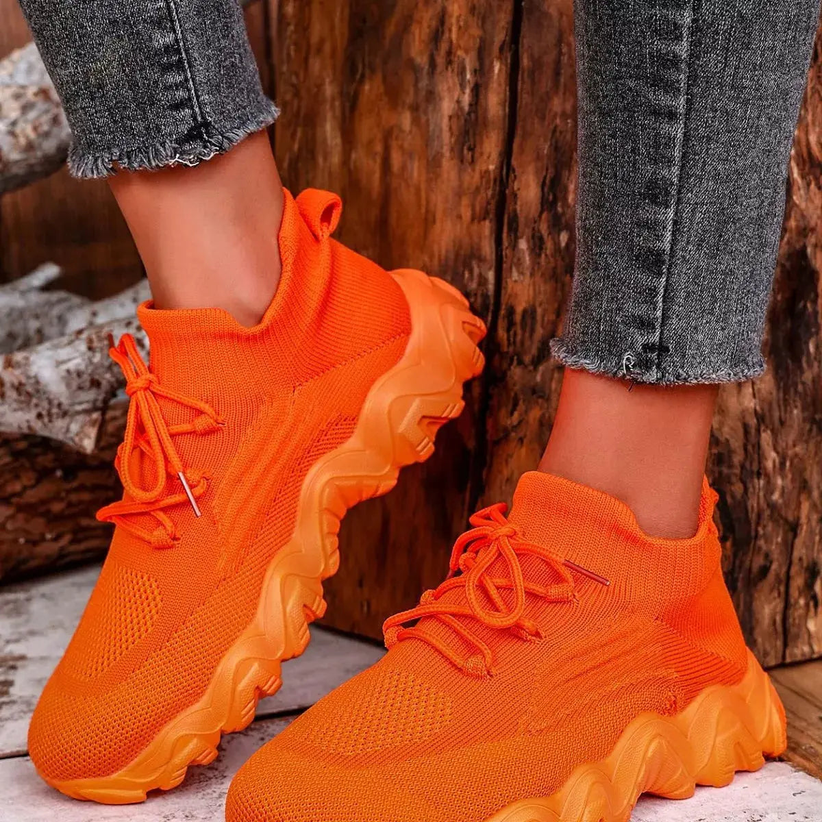 Round Toe Lace Up Athletic Simply Love