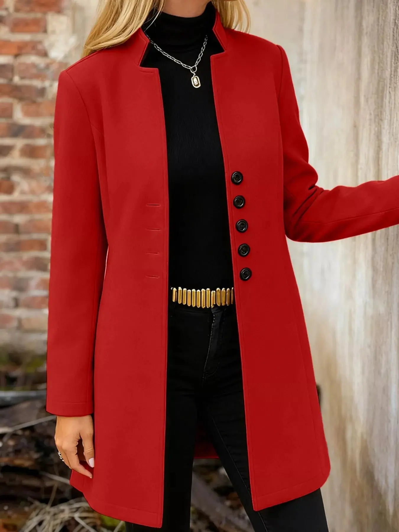 Button-Down Longline Outerwear Simply Love