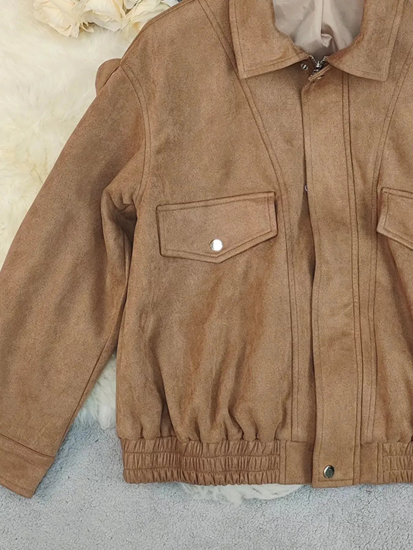 Zip Up Oversized Jacket Simply Love