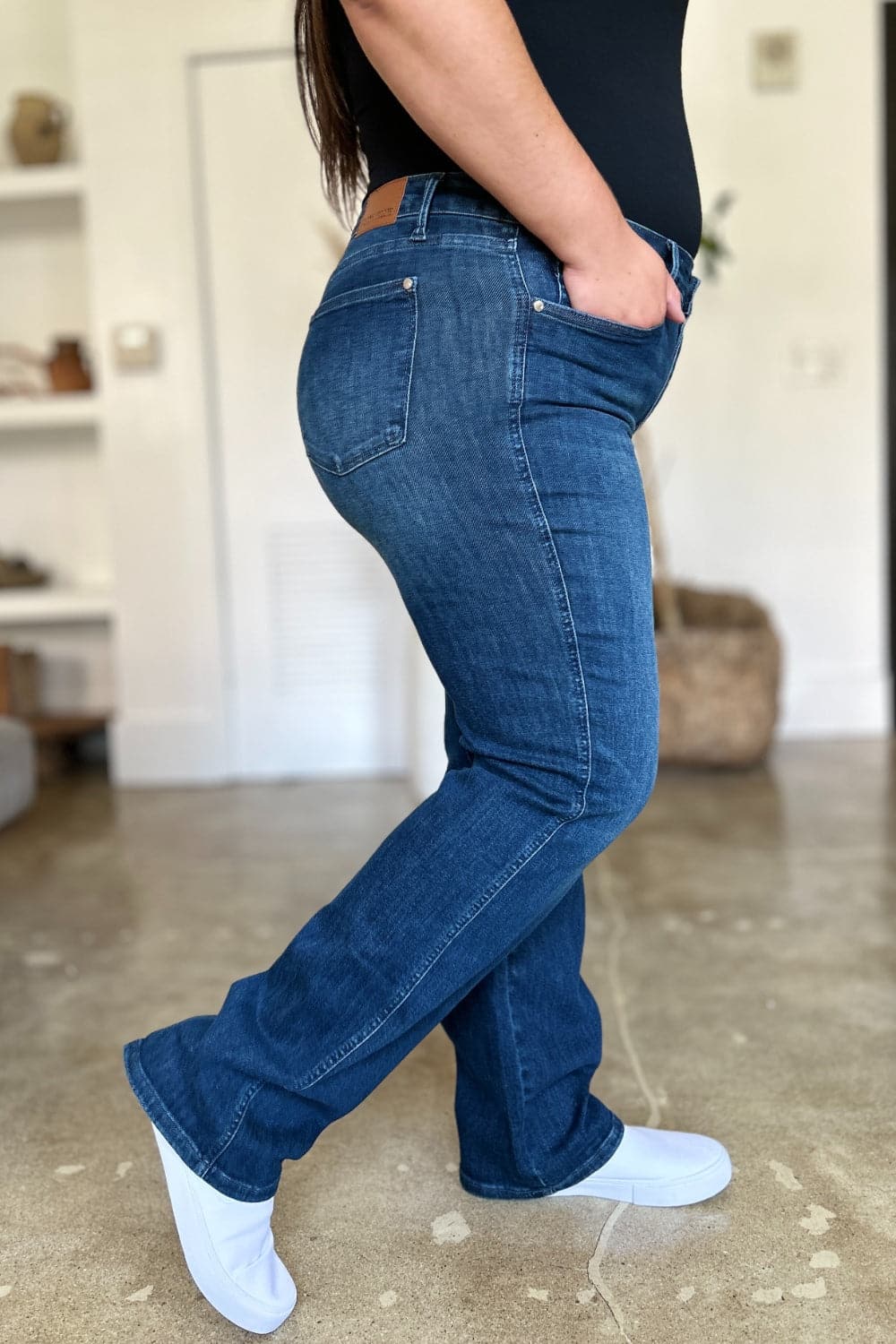 Judy Blue Full Size Tummy Control Straight Jeans.