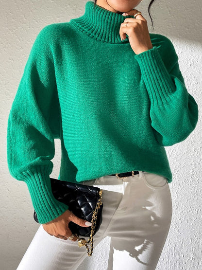 Cozy stretch turtleneck sweater for all occasions