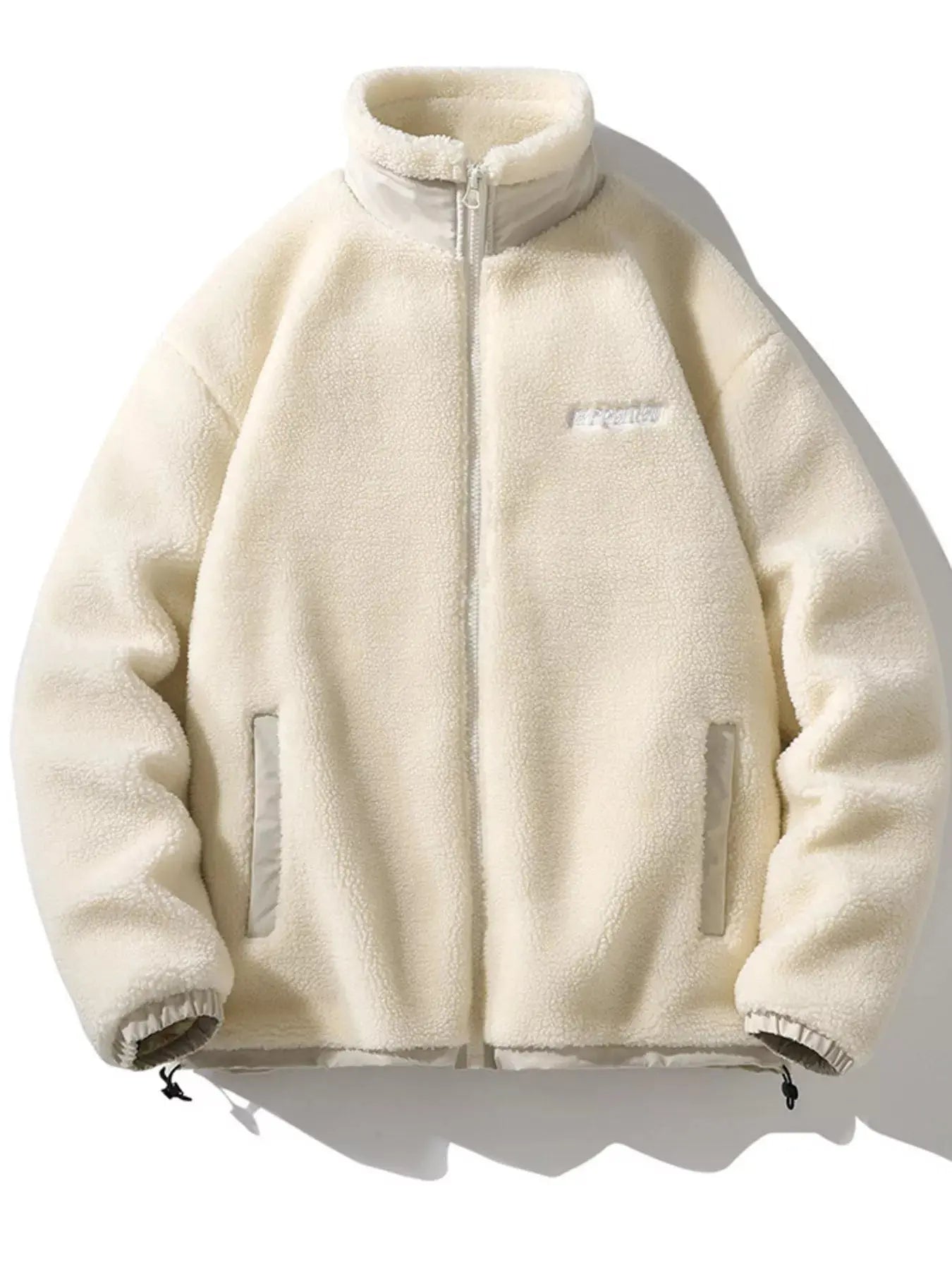 Men's Plus Size Cozy Fleece Full Zip Jacket With Pockets Light Blue Simply Love
