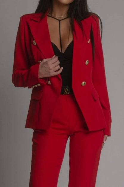 Power Play Double-Breasted Blazer & Tailored Pants Set – Sizes S to 3XL