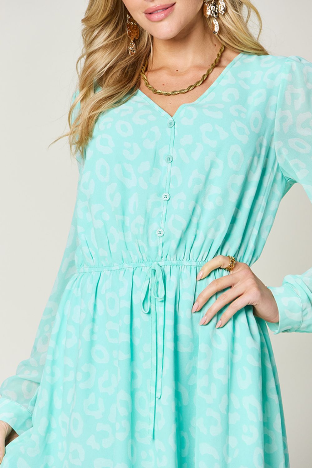 Double Take: Ruched V-Neck Dress