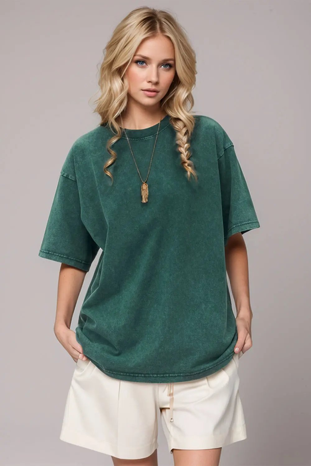 Basic Bae Round Neck Half Sleeve T-Shirt - Love Salve