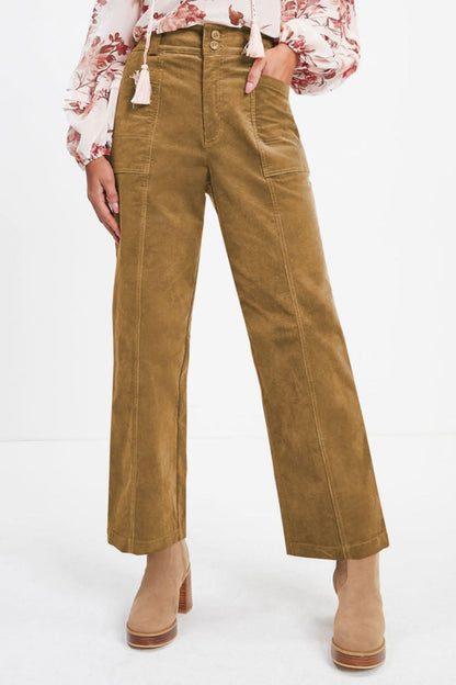 Comfort Fit Straight Leg Trousers with Elastic Waist