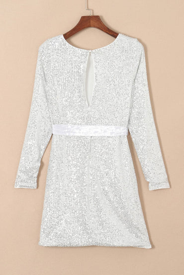 Sequin Tie Front T-Shirt Dress.