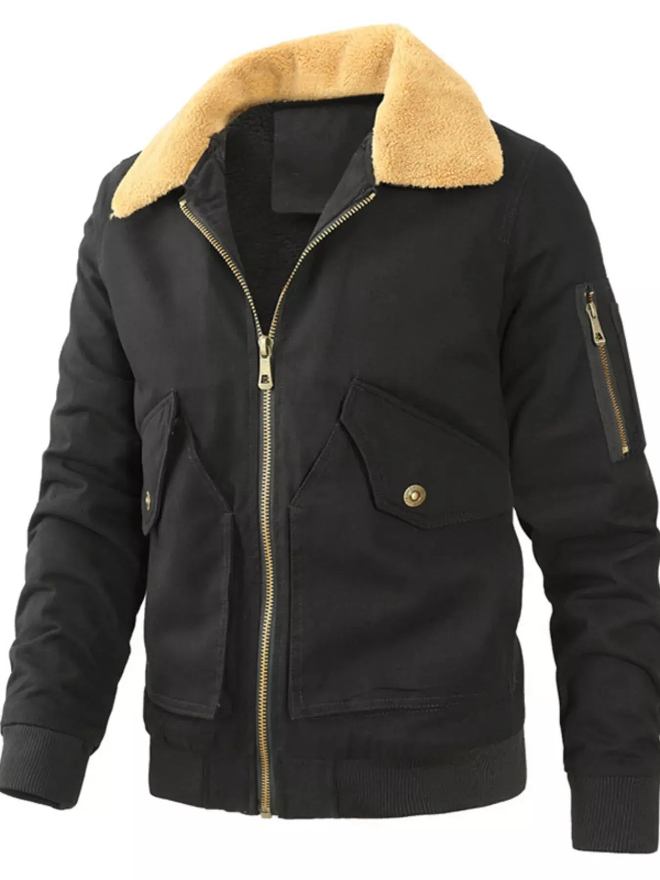 Men's Full Size Zip Up Bomber Jacket Plus Size Simply Love