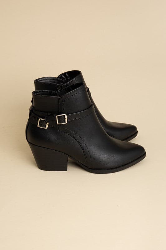 Nadine Ankle Buckle Boots.