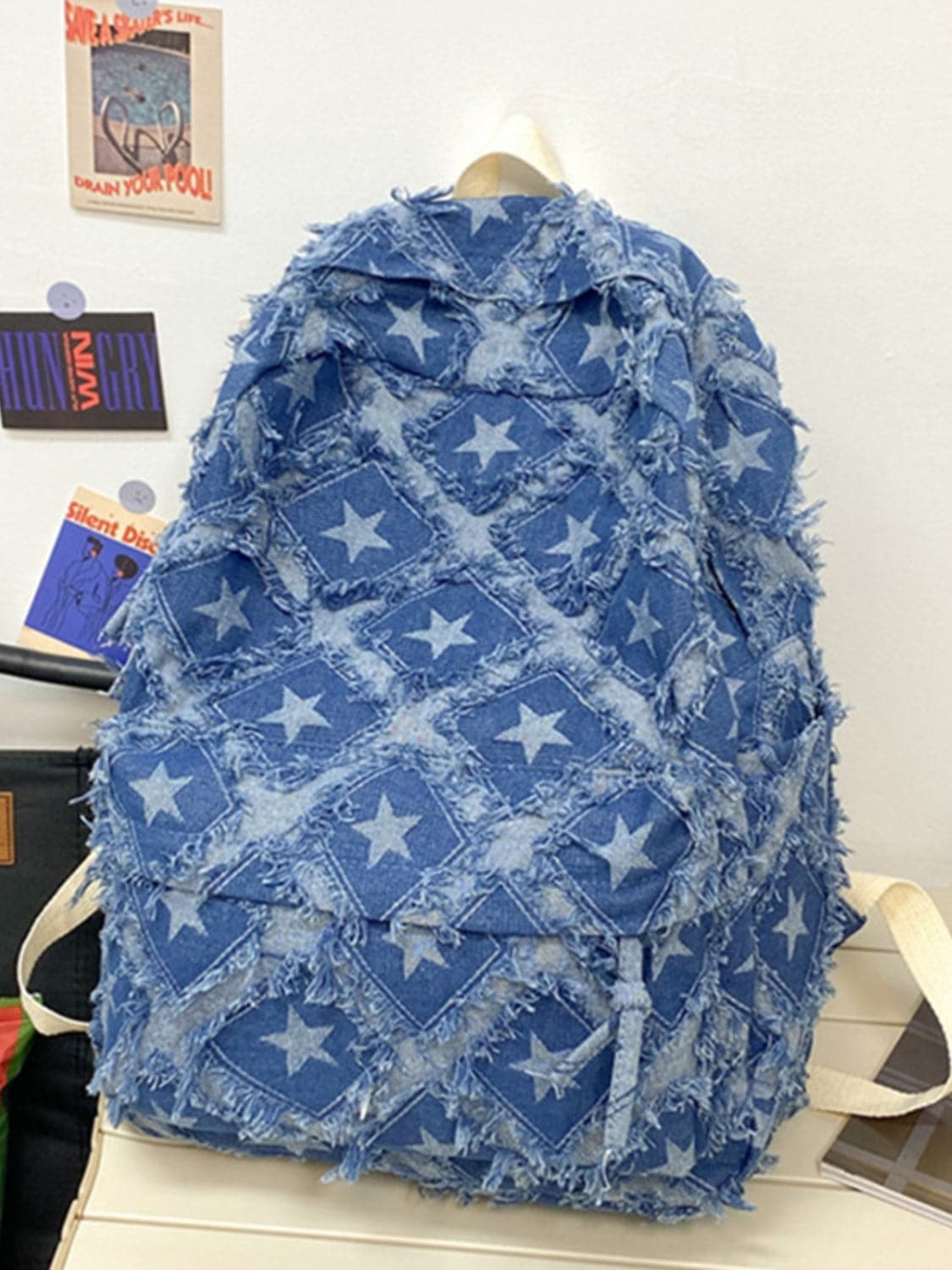 Denim starry sky backpack