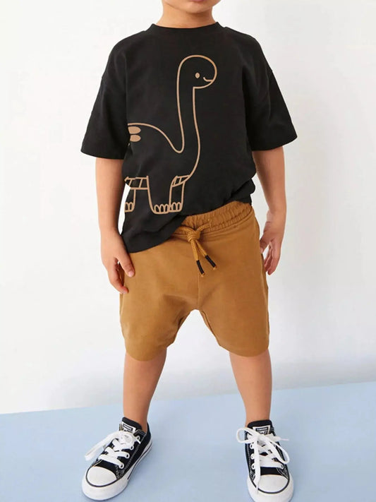 Children's Dinosaur Graphic Tee and Shorts Set Simply Love