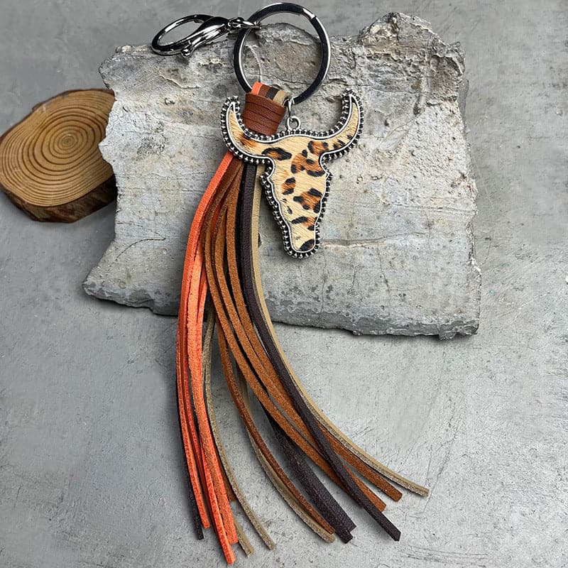 Bull Shape Fringe Key Chain.