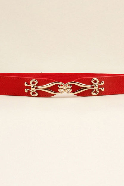 Alloy Buckle Elastic Belt.