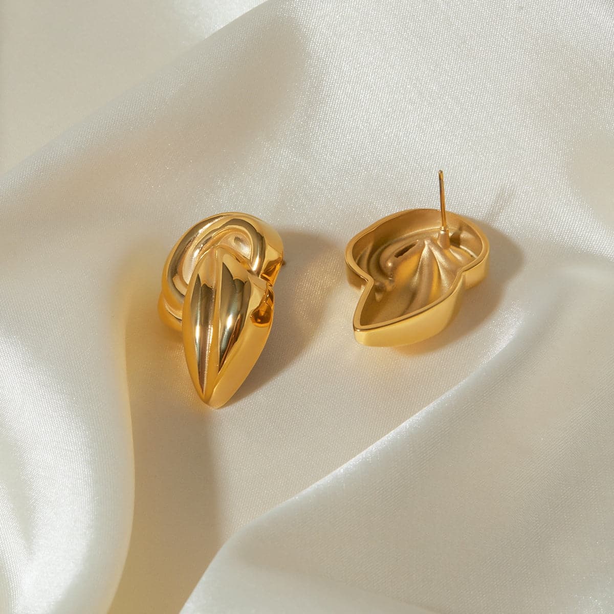 18K Gold-Plated Stud Earrings.