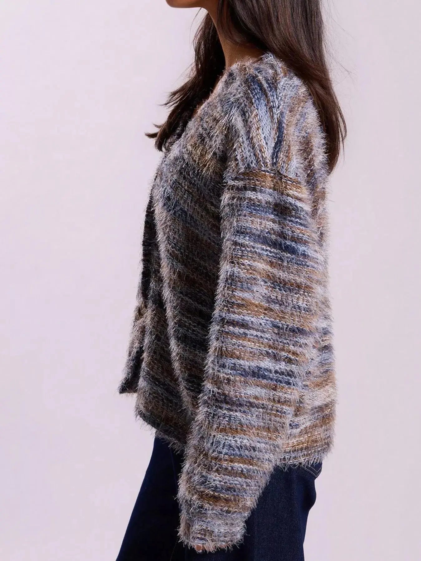 Textured Knit Button-Down Cardigan Simply Love