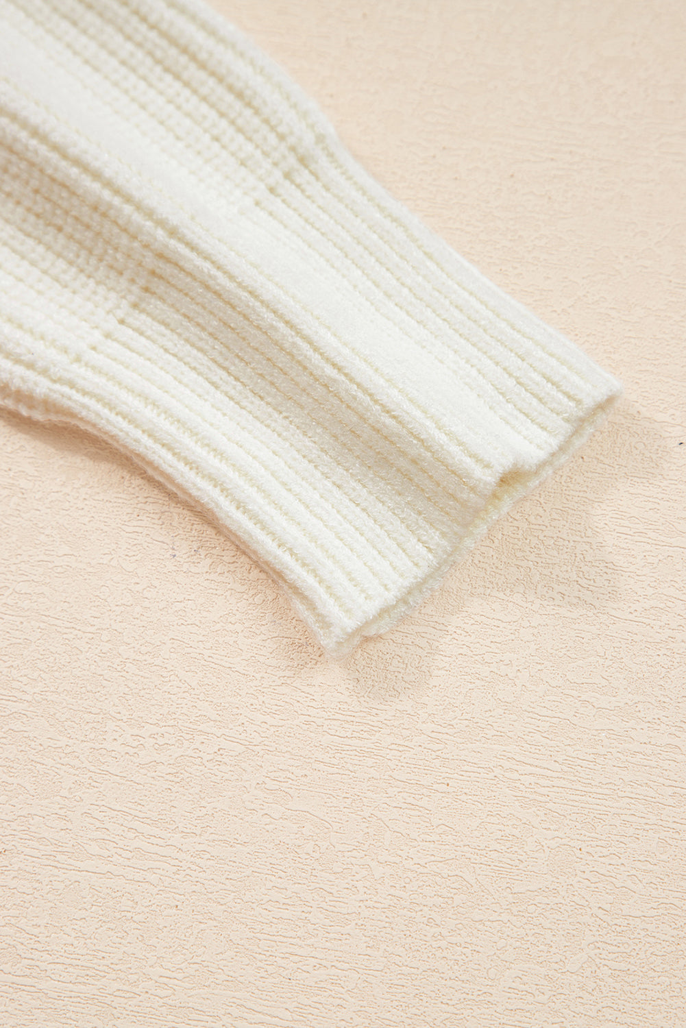 Beige Pumpkin Embroidered Ribbed Thanksgiving Sweater Dear-Lover Dropshipping