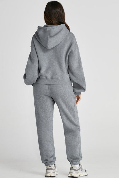 Casual chic hooded top and joggers set