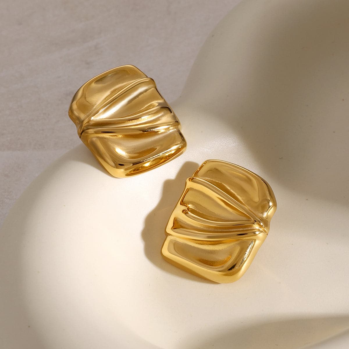 Elegant 18K gold-plated stud earrings for a timeless look