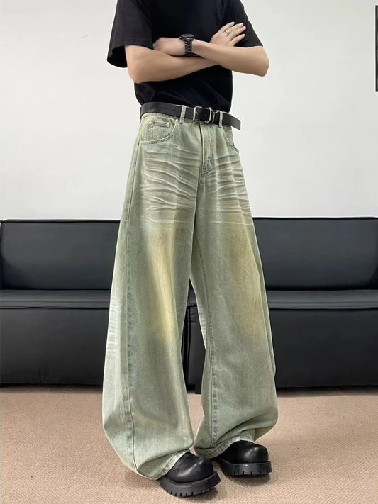 Men's Full Size Wash Wide Leg Jeans Plus Size Simply Love
